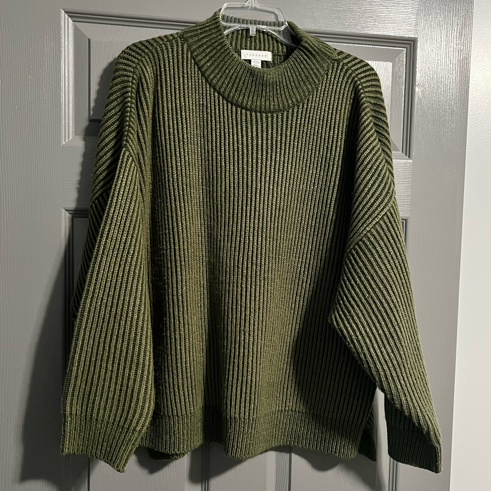 Large chunky cable knit sweater